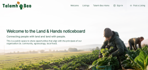 Land and Hands noticeboard
